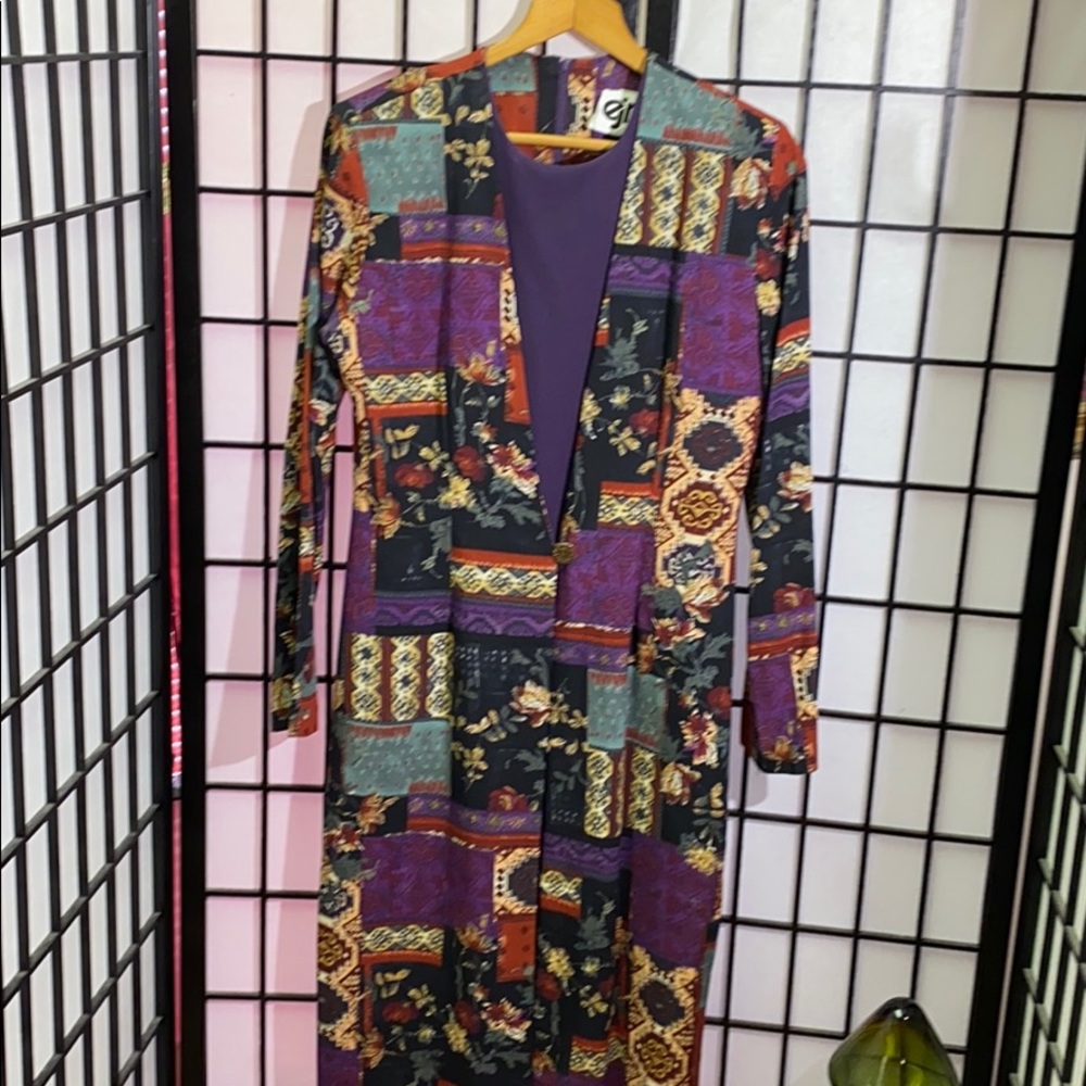 Vintage ejm Layered Look Dress Size 10